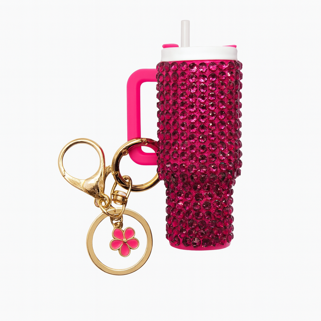 Dark Pink Tumbler Cup Charm