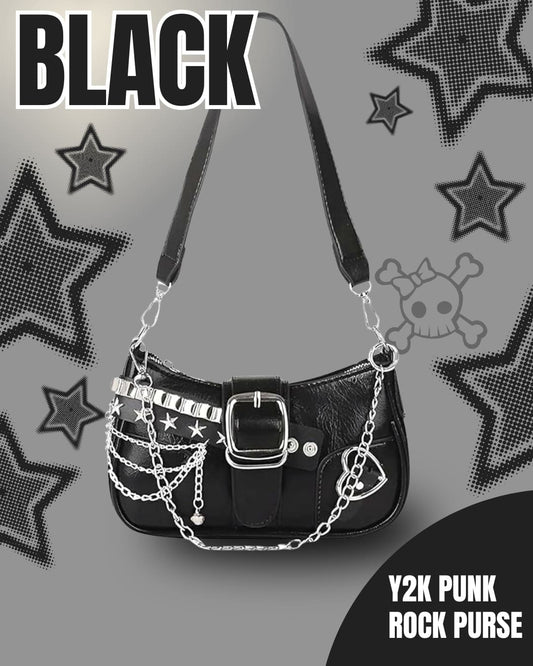 Black Y2K Punk Rock Purse